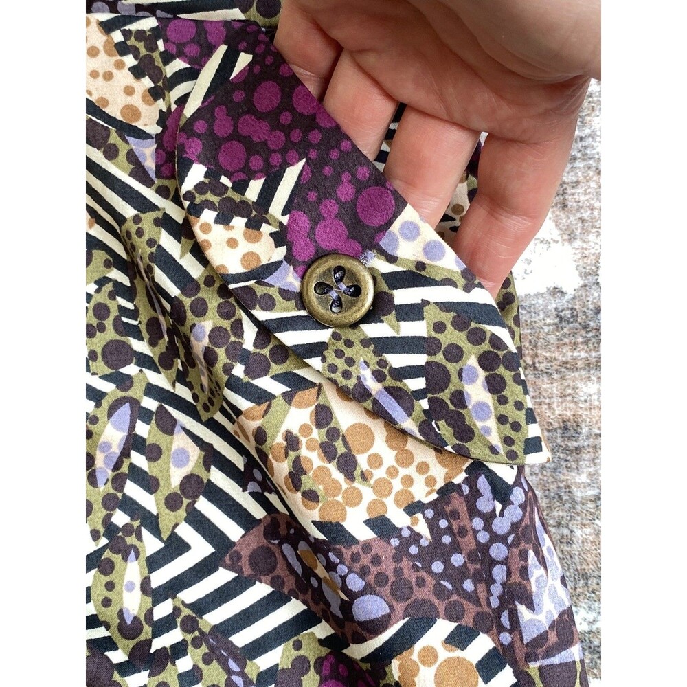 Anthropologie FEI Persir Peplum Bustier Top Size 8/M Strapless Multicolor Print - Picture 15 of 15